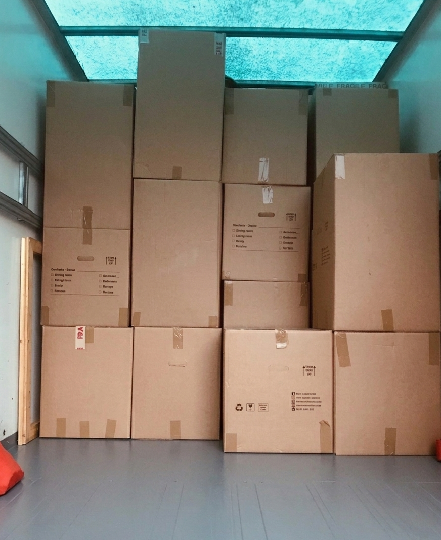 House removals team handling a home move